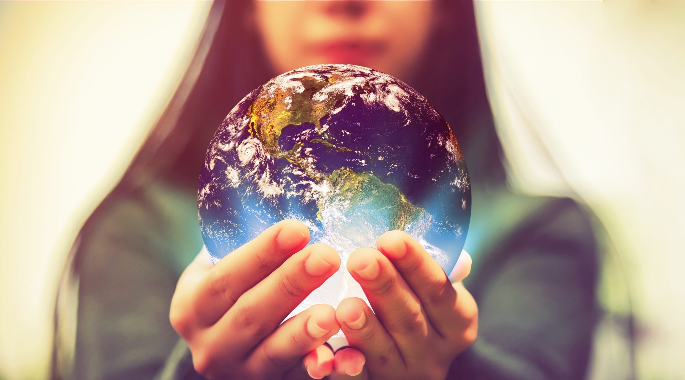Businesswoman holds her future in her hands